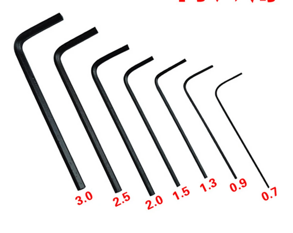 

7pcs In 1 Hex Key Allen Wrench Set 0.7mm~3mm Metric Hand Tool Precision hex wrench High hardness hexagonal wrench