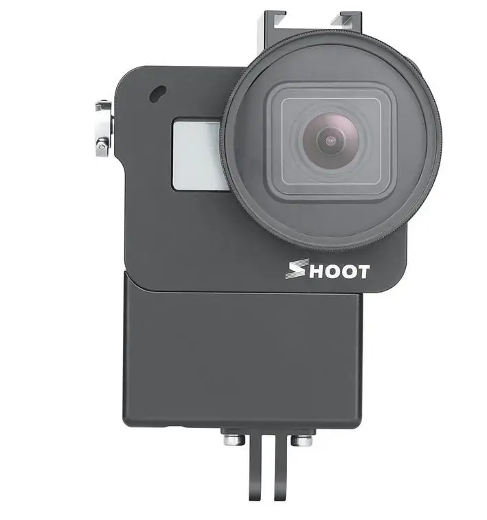 

BEESCLOVER Aluminum Alloy Protective Housing Case for GOPRO5/6/7 Action Camera Split Type Metal Frame Protective Cage r25