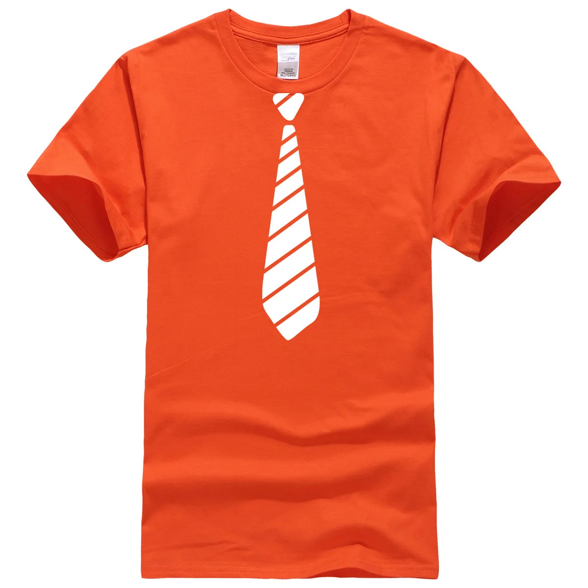 Прочный Шарм Мужская Спортивная футболка галстук печатных футболки harajuku Спортивная футболка мужская homme Топы хипстер - Цвет: orange