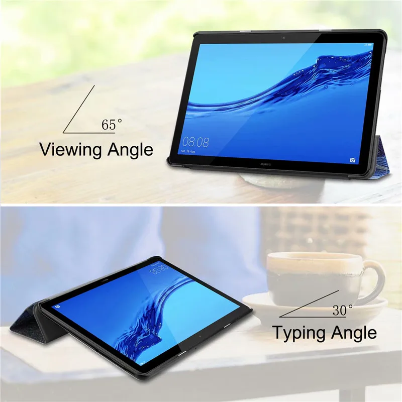 Роскошный чехол с рисунком совы для Huawei MediaPad T5 10 Gevallen Ультратонкий из