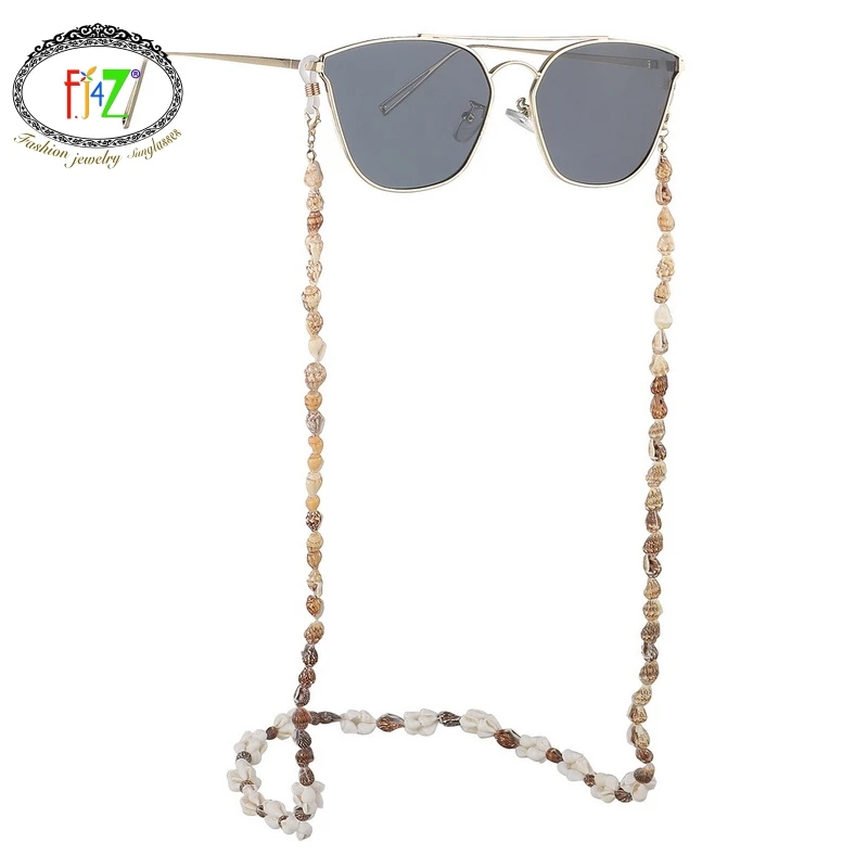 

F.J4Z New Hot Seashell Glasses Chain Summer Beach Nature Shell Sunglasses Straps Cowrie Eyewear Holder Sun Glasses Accessories