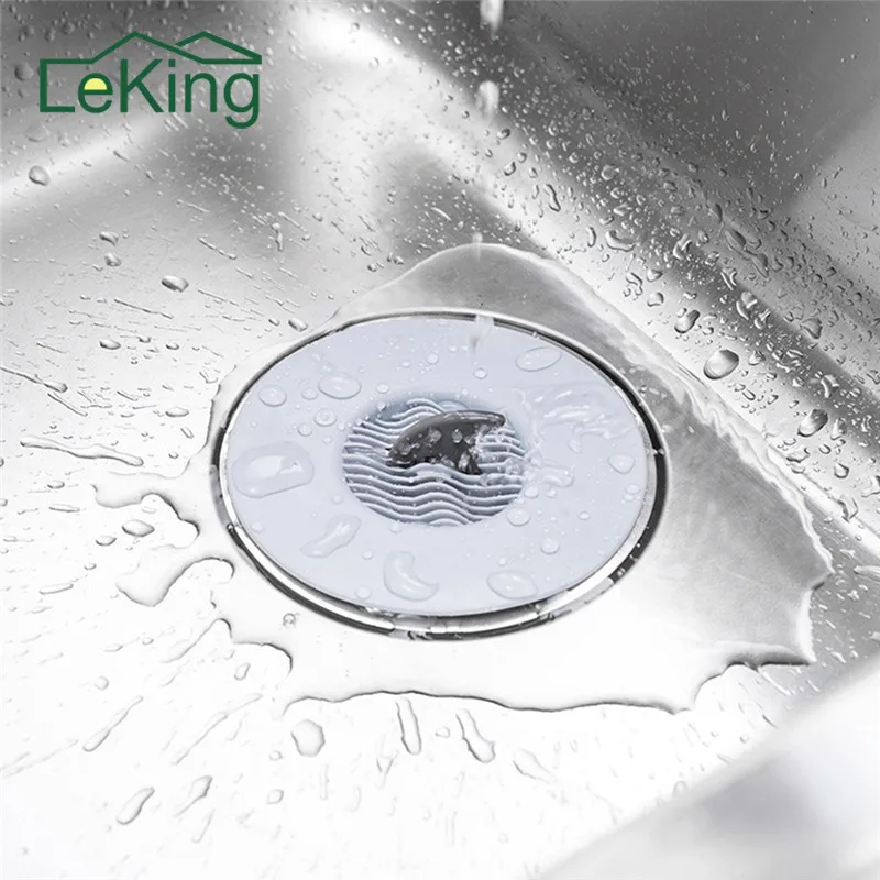 

Silicone Wheat Straw Kitchen Sink Strainer Bathroom Shower Drain Sink Drains Cover sink colander Sewer Hair Filter strainer
