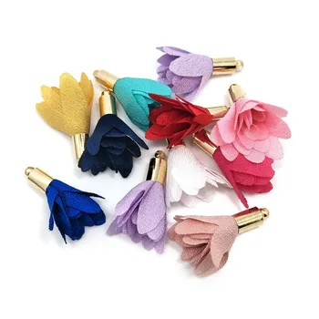 

100pcs New Fashion Small Flower Tassel 23mm Gold Cap Tassels DIY Jewelry Making Earring Findings Accessory