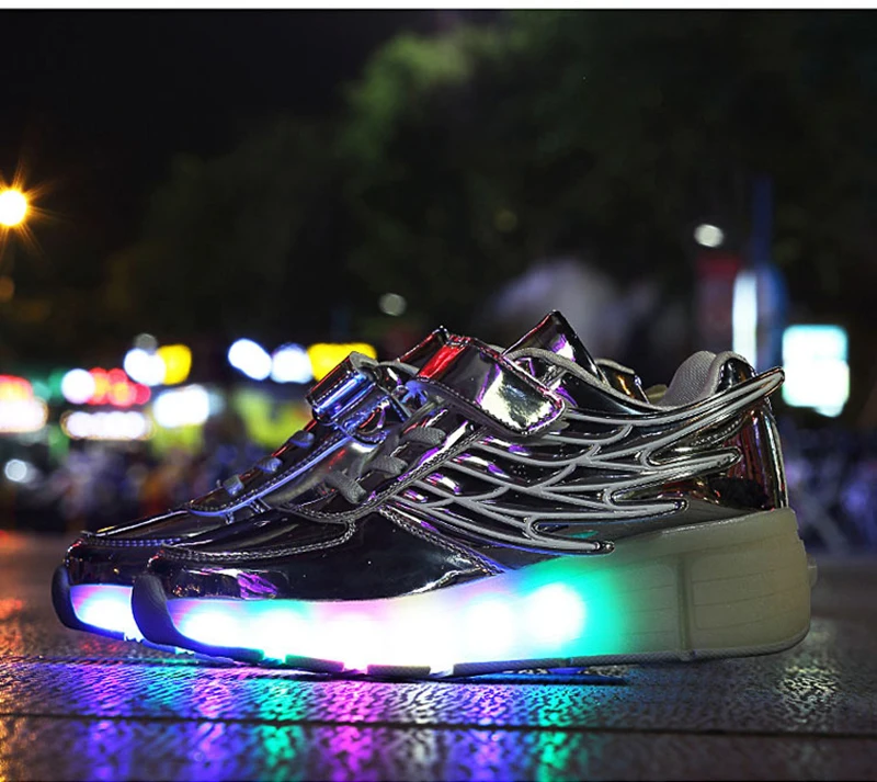 Лидер продаж; Детские светодиодные кроссовки с колесами; детская обувь на роликах; Детские светящиеся кроссовки; детская обувь со светодиодной подсветкой для мальчиков и девочек
