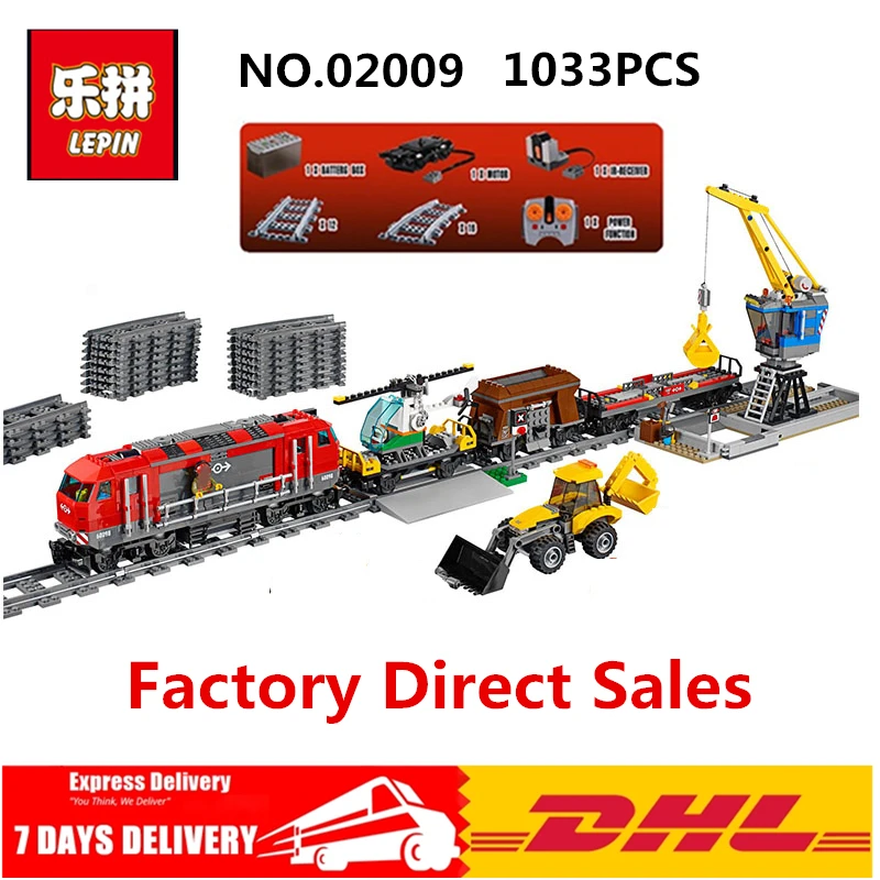 

Lepin 02009 City Engineering Remote Control RC Train Model & Building Toy Blocks Bricks Educational toys Children Lepin Train