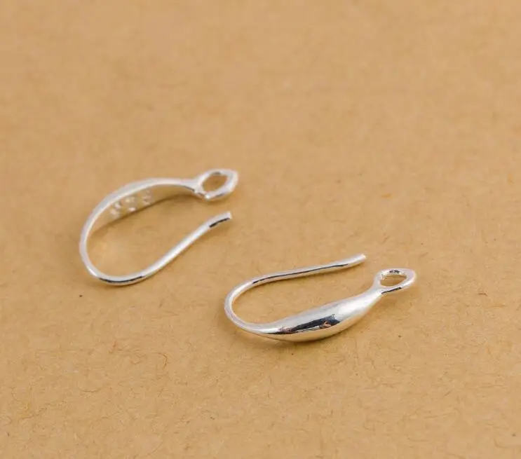 10pcs/lot S925 Sterling Silver Earring Hooks Leverback Hypoallergenic French Style Earring Wire for DIY Jewelry Making Findings 
