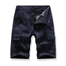 Летние мужские шорты прямые с геометрическим рисунком многоцветные рабочие шорты пять брюк летние высококачественные штаны для бега карго шорты мужские