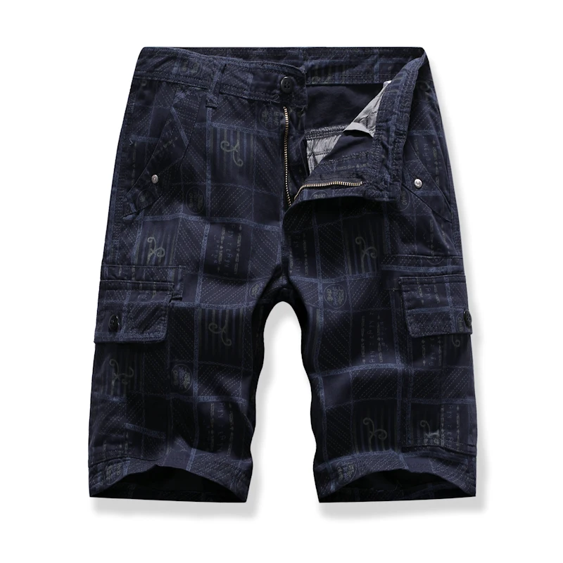 

Summer Men Shorts Straight geometric pattern multi-color tooling shorts five pants Summer High Quality Joggers Cargo Shorts Male