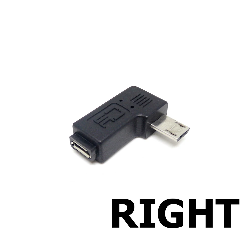 Коннектор 90 градусов правый и левый Угловой Micro Usb 2 0 5pin штекер к гнезду M до F