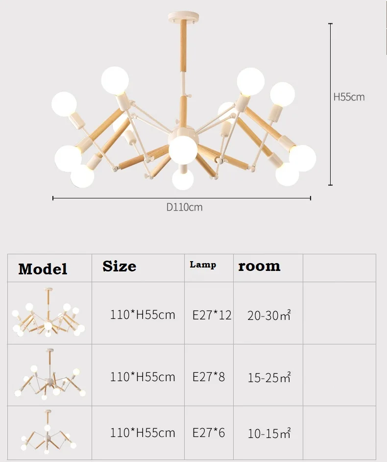 Светодиодный Люстра-спутник, для кухни, спальни, ресторана, sarfatti, паук, люстра, дерево, iLoft, ndustrial, светильники, подвесной светильник