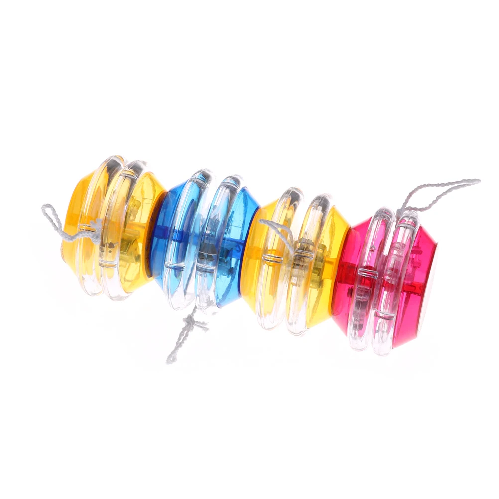 

4 color Yoyo Ball Luminous LED Flashing Plastic Easy to Carry YOYO Party Colorful Yo-Yo Toys With Spinning String Kids Toy Gift