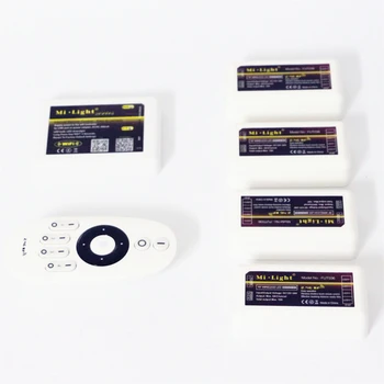 

Mi Light DC12-24V 4-Zone Single Color LED Strip Controller / 2.4G Wireless Dimmable RF Remote / iOS Android APP WiFi Controller