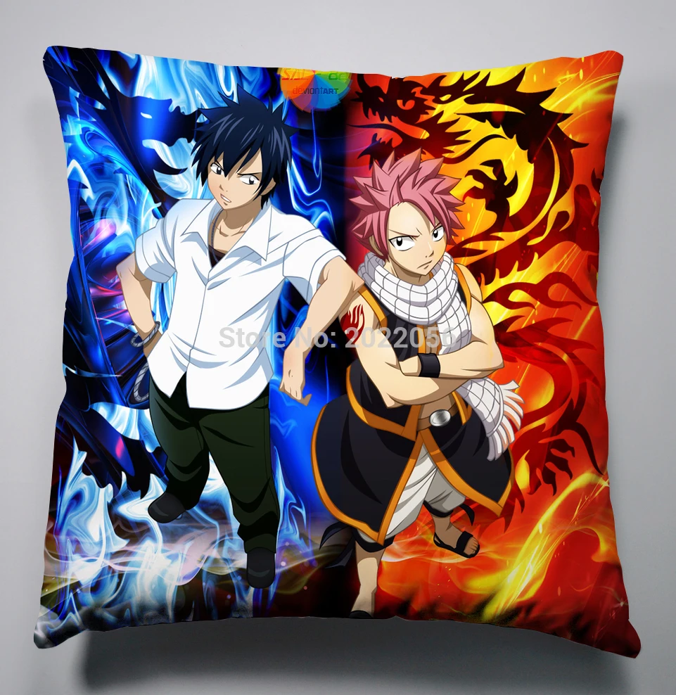 

Anime Manga Fairy Tail Pillow 40x40cm Pillow Case Cover Seat Bedding Cushion 001