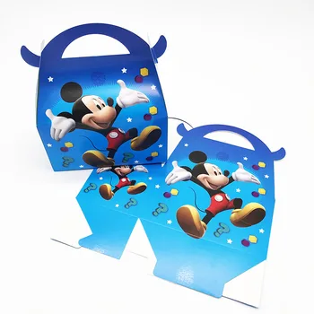 

6PCS/LOT MICKEY CANDY BOXES KIDS BIRTHDAY PARTY DECORATIONS MICKEY MOUSE GIFT BOXES CANDY CASE MICKEY MOUSE PARTY DECORATIONS
