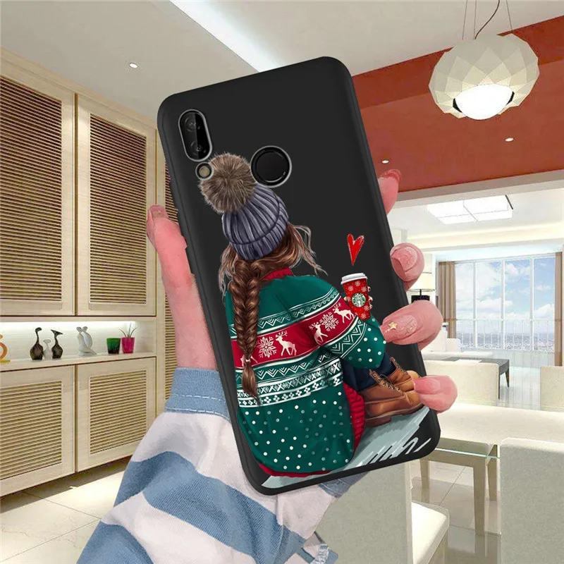 Чехол для девочки Huawei P8 P10 P20 P30 Mate 10 20 Honor 8 8X 8C 9 V20 20i Lite Plus Pro чехол оболочка