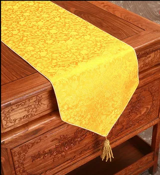 

Long Dragon Chinese Silk Table Runner Decoration Damask jacquard Coffee Table Cloth Party Dining Table Mat Tea Pads