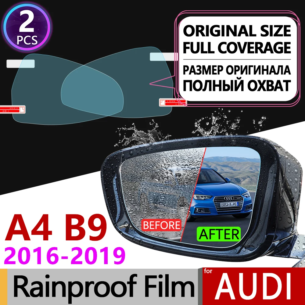 

for Audi A4 B9 2016 - 2019 8W Full Cover Anti Fog Film Rearview Mirror Rainproof Foils Clear Anti-Fog Films Accessories S4 RS4