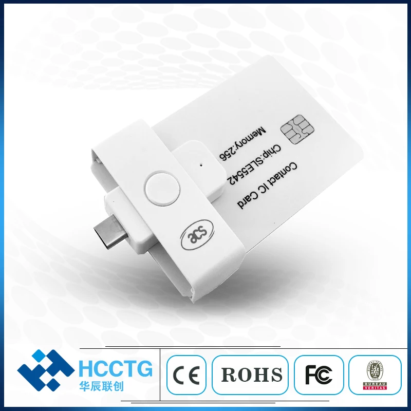 ACR39U-NF Pocketmate II считыватель смарт-карт(Тип usb-C) для CAC и PIV карты Thunderbolt 3, SLE4442 SLE4428 AT24C64 карты памяти