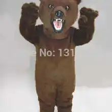 Талисмана ожесточенные медведь гризли костюм талисмана плюшевый медведь необычные платье на заказ необычные костюмы для косплея mascotte карнавал комплекты