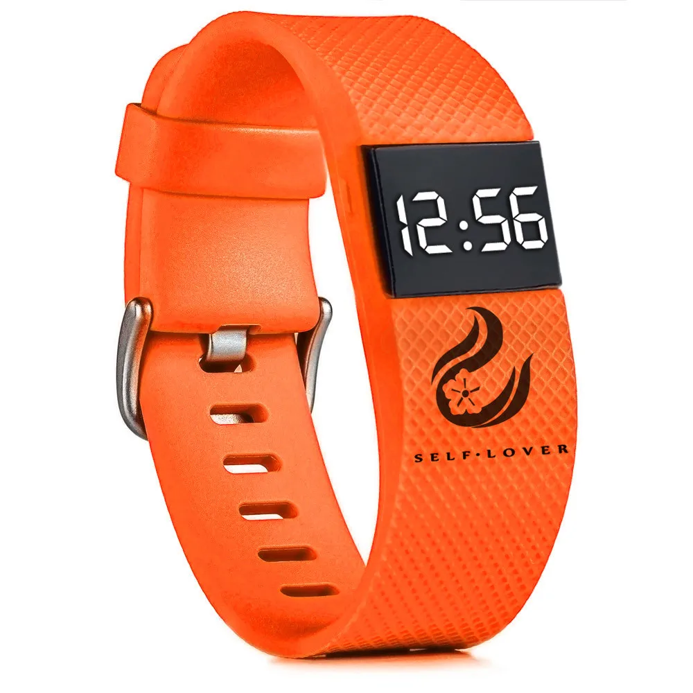 Высокое качество Горячая Распродажа модные цифровые светодиодный спортивные часы унисекс силиконовый ремешок часы для мужчин и женщин подарок#5/22 - Цвет: orange
