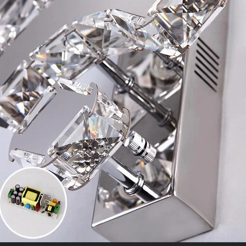 2018 جديد الحمام الغرور رواية كريستال led أضواء مصابيح الحائط/النمط الحديث المعاصر جدار إضاءة/مصابيح الحائط الفاخرة