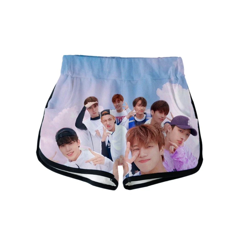 VAGROVSY летние k-pop группа ATEEZ 3D шорты женские Сексуальные Шорты повседневные Harajuku женские подростковые Z вентиляторы ATINY шорты Feminino