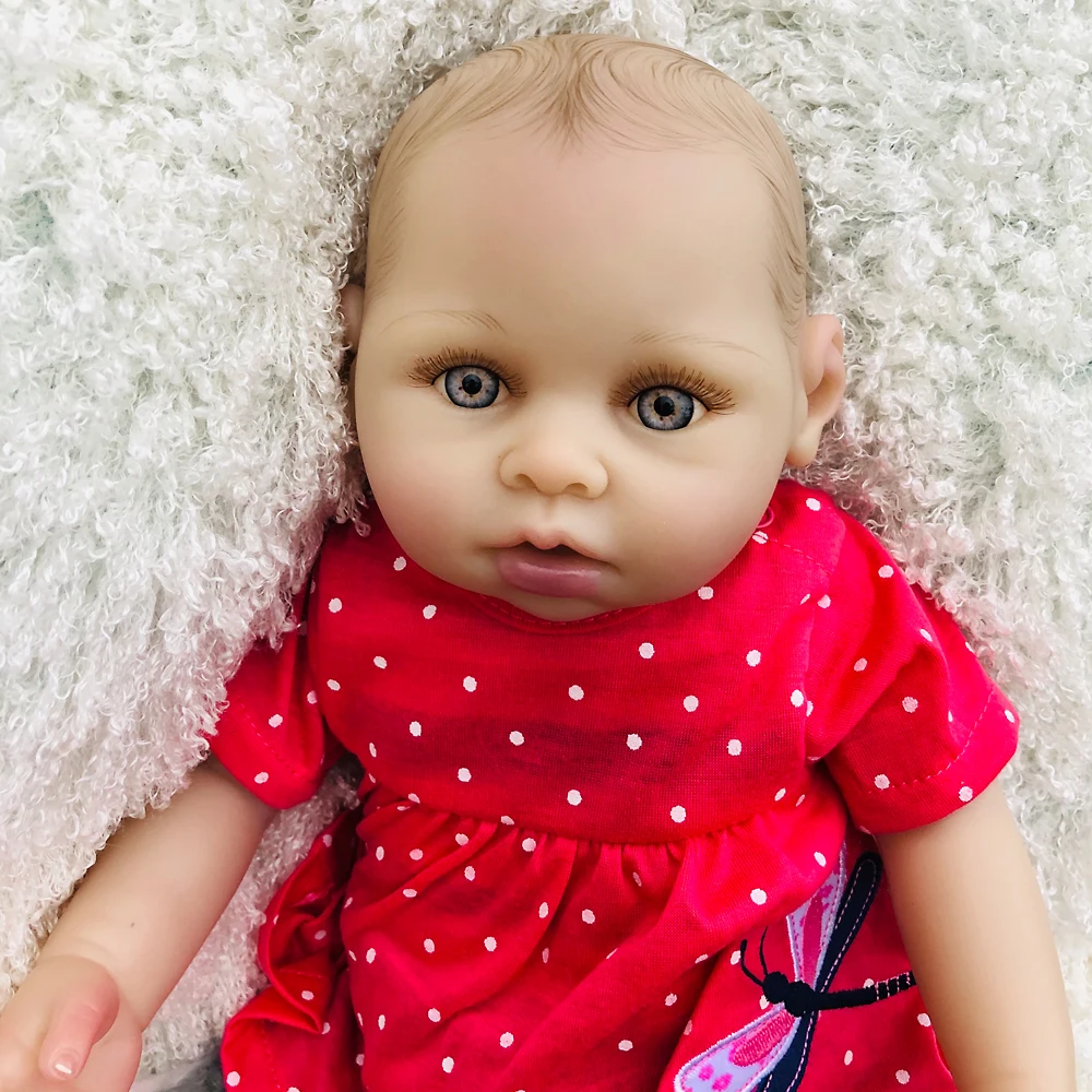 45 см bebes reborn corpo de silicone inteiro Реалистичная девочка кукла может купаться