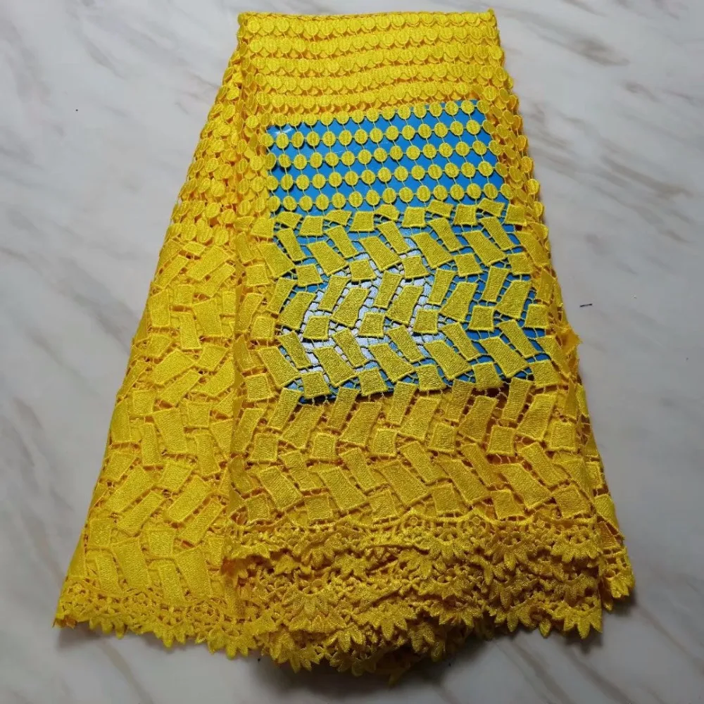 Отличное качество, гипюр lace2019последняя африканская кружевная ткань для вечерние длинные платья Win5r6g Оранжевый Золотой желтый