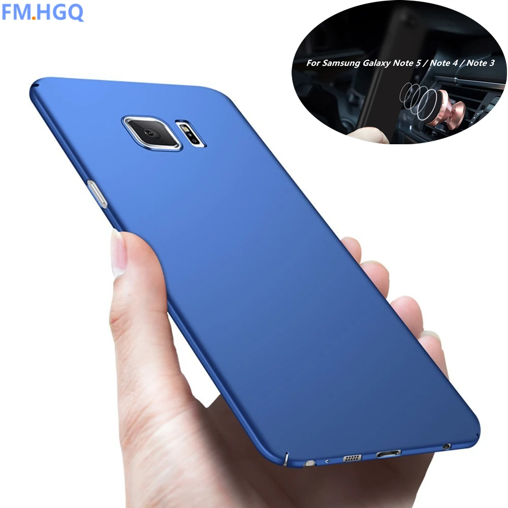 

For Samsung Galaxy Note3 Note4 Note5 Note 3 4 5 Magnetic Car holder Cases Matte Case Full Cover PC protective