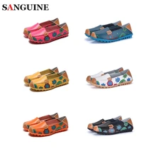 Женская обувь на плоской подошве; 6 цветов; кожаная женская обувь; Повседневная обувь в национальном стиле; обувь для танцев