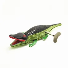 Античное Олово игрушка заводные игрушки металлический ремесленный робот/автомобиль/поезд коллекция реквизит железа подарок MS224 бутик игрушка-крокодил