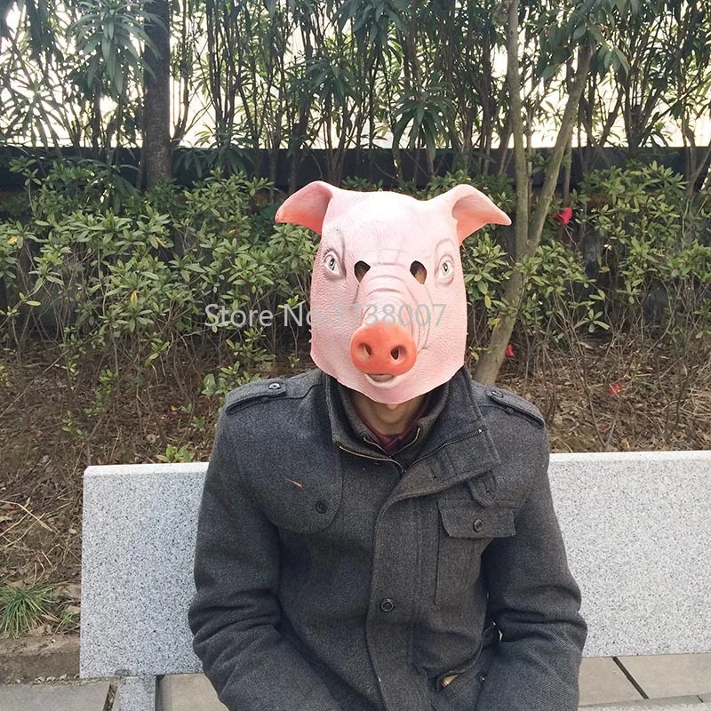 

1pcs Pig Head Scary Masks Novelty Halloween Mask Halloween Mask Caveira Cosplay Costume Latex Festival Supplies