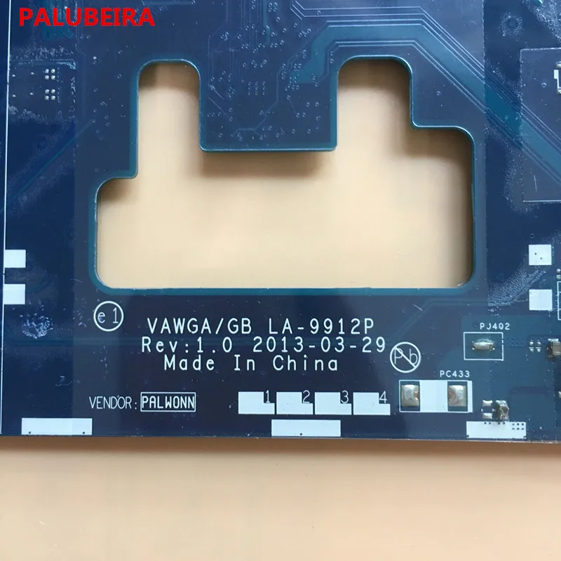 PALUBEIRA для lenovo G405 материнская плата для ноутбука VAWGA/GB LA-9912P с процессором DDR3 протестированная