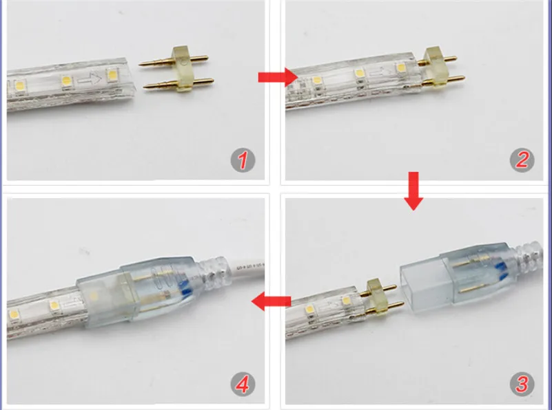 ZINUO 220 В SMD5050/3528 гибкий Светодиодные ленты Разъем(Мощность штекер) 220-240 V США или ЕС Разъем для Светодиодный лента