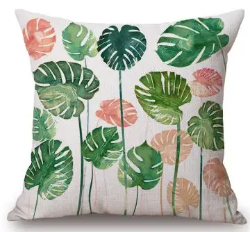 Пользовательские открытый подушки тропический Флорес мини кактусов Folhas пальмовых листьев ткань сад, цветочные украшения Almofada подушка - Цвет: A22