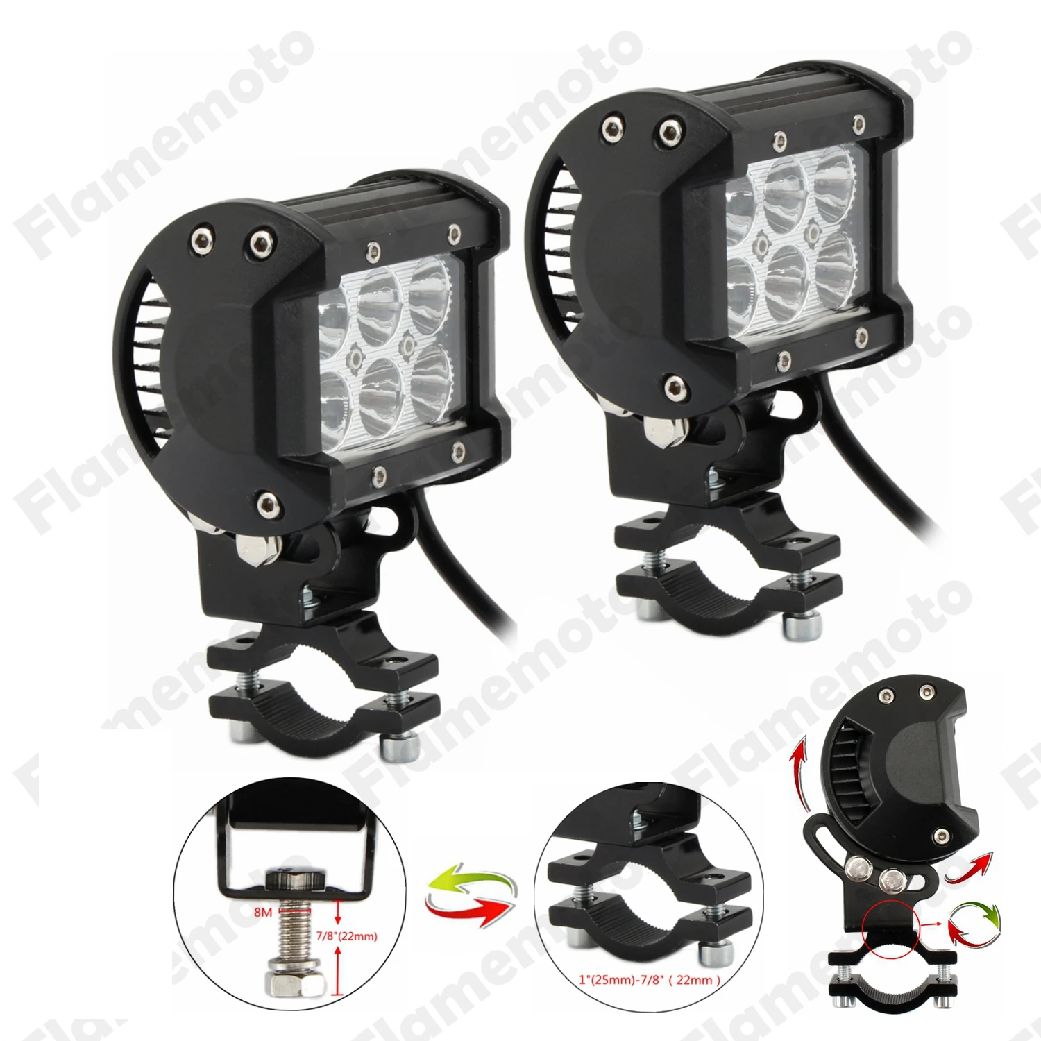 UNDEFINED 12V 30V Adjustable 18W LED Driving Spot Spotlight Light For