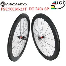 Light weight DT 240s hubs carbon wheelset 50mm 23mm carbon racing bike wheels , 20H / 24H with UD matt 18 months warranty