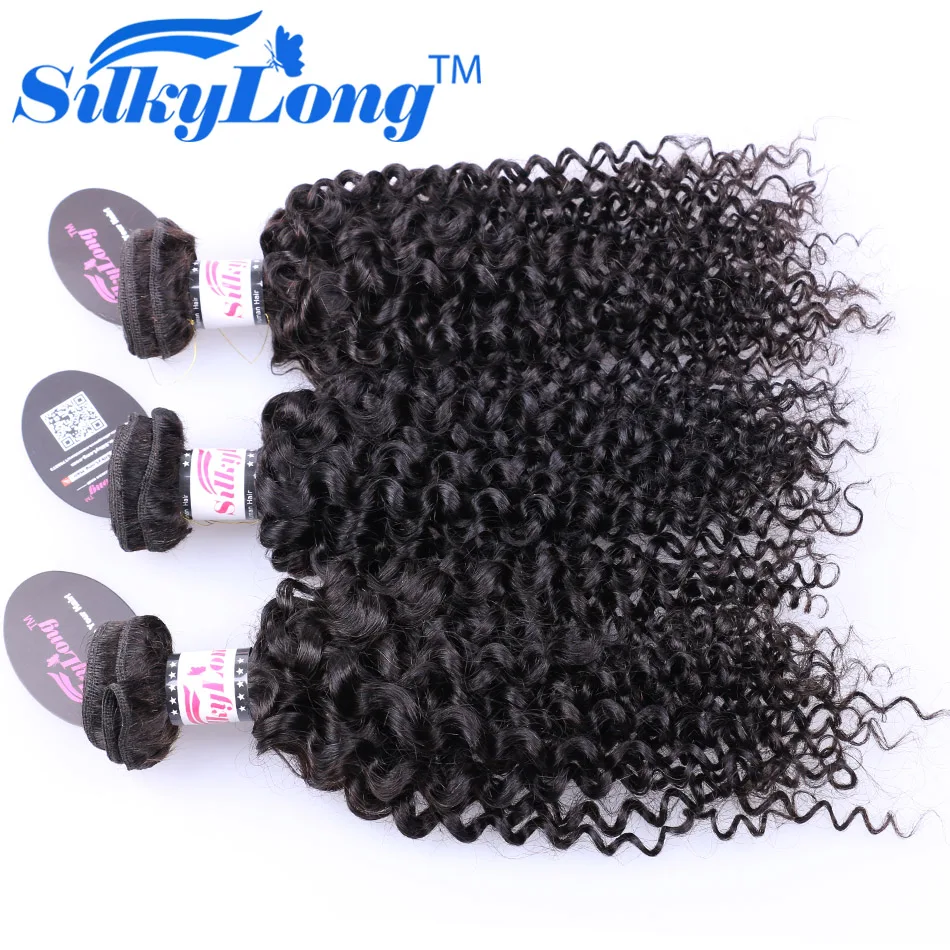 

Indian Virgin Hair Kinky Curly Weave 3 Bundles 8''-28''inch Unprocessed Human Hair SilkyLong Hair Products Indian Kinky Curly
