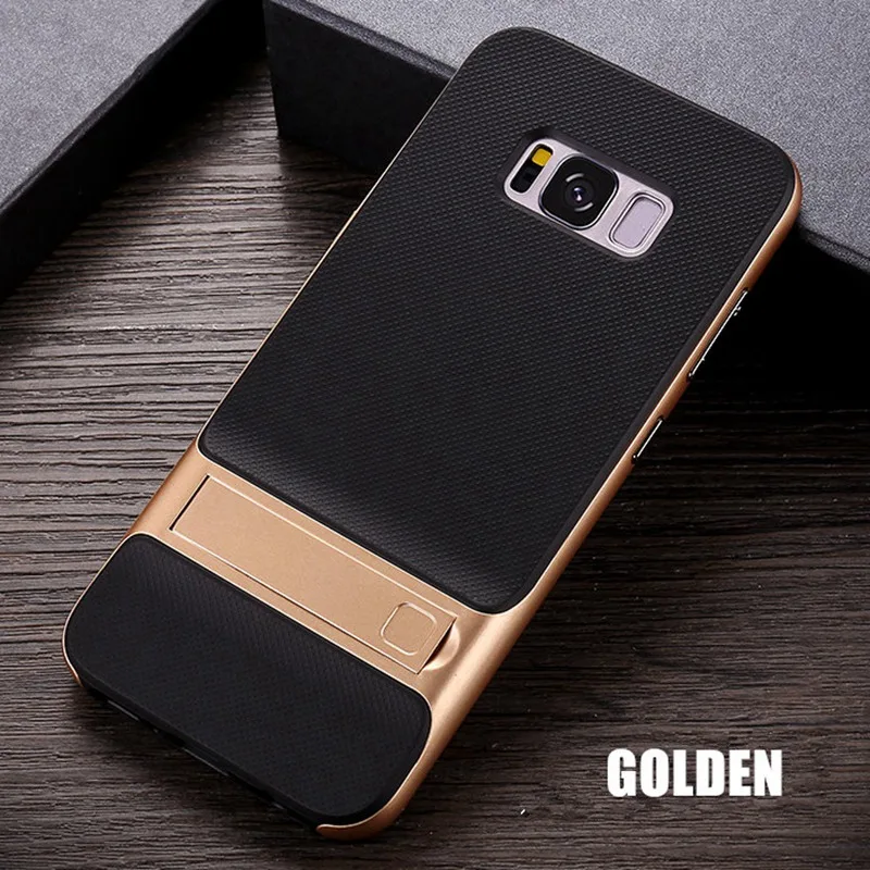 QINUO-Hard-PC-Frame-TPU-Case-For-Samsung-S8-S9-Plus-Cover-Hybrid-TPU-PC-Stand (10)