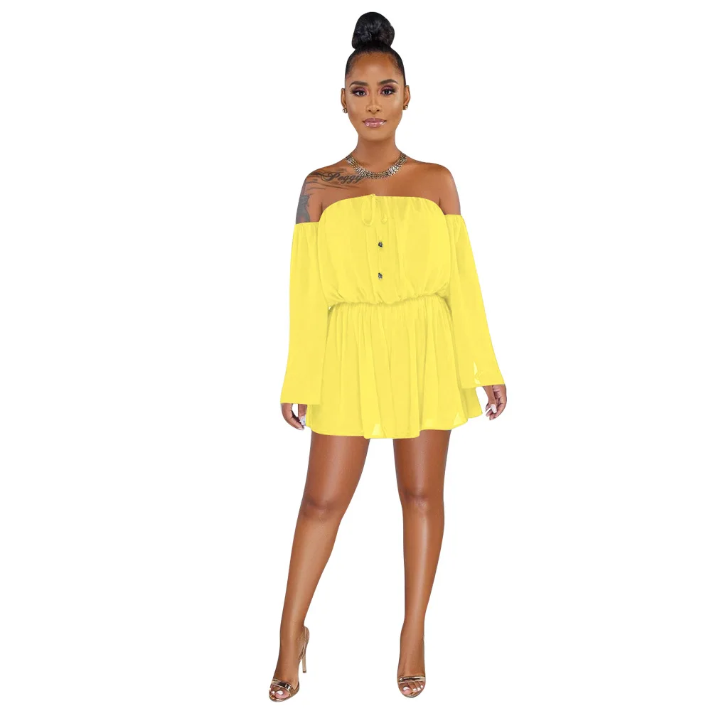 

2019 women new summer Slash Neck bodycon Bandage Backless mini dress night club sexy Loose dresses vestidos GLH1176