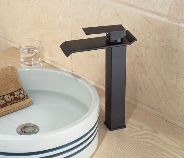 

Free Shipping Wholesale and Retail Oil Rubbed Bronze Basin Sink Mixer Faucet Water Tap Deck Mount Bathroom Vessel Sink Taps
