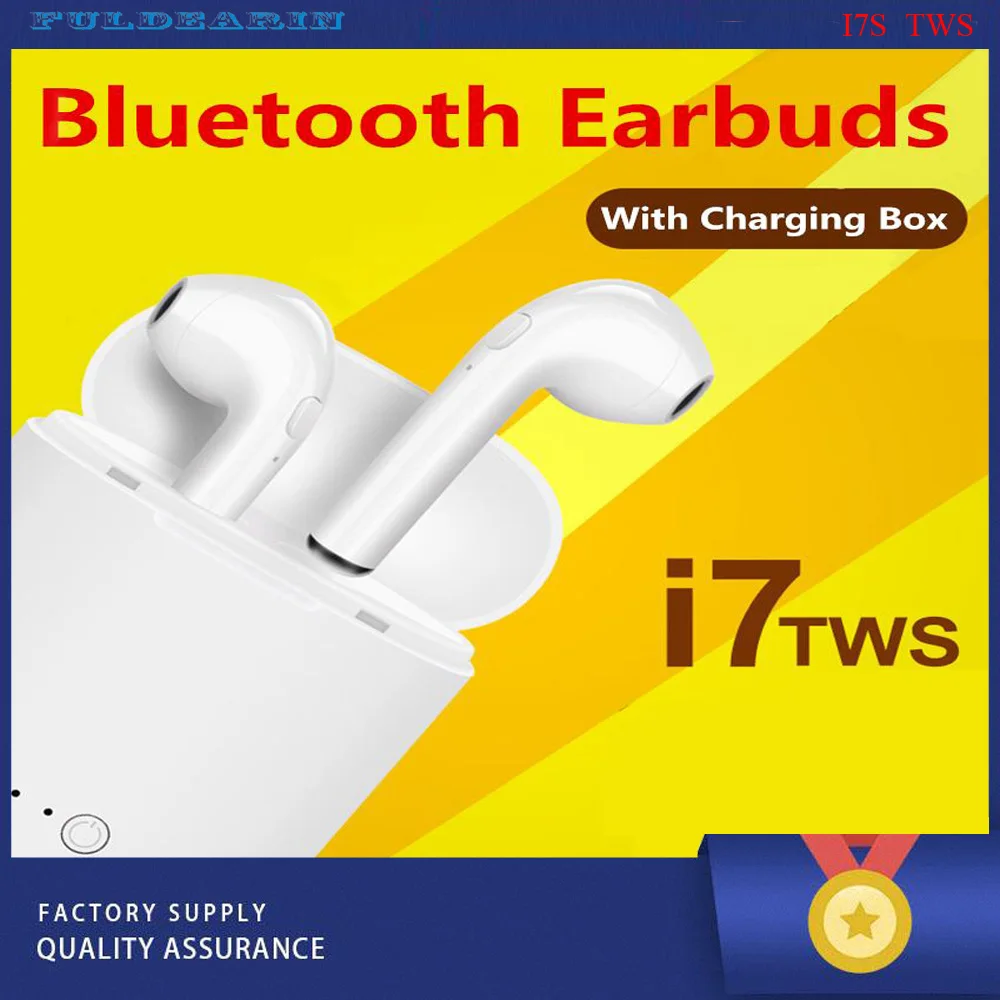 Новейшие Беспроводные стереонаушники Ture i7s TWS Bluetooth наушники спортивные с