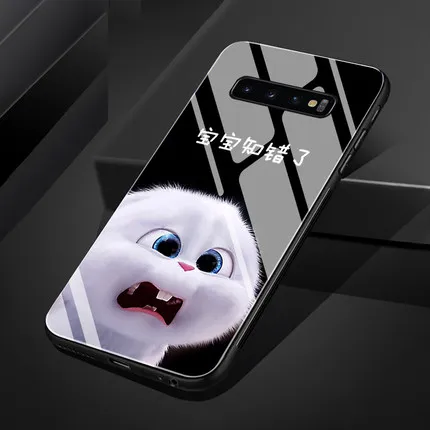 Bao Bao Zhi Cuo Le Для Galaxy S10 Lite твёрдый футляр с милым кроликом; Стиль для samsung Galaxy S10 рlus lite s10e s10 e s10+ закаленное Стекло задняя крышка с уровнем твердости 9 H - Цвет: Bao Bao Zhi Cuo Le