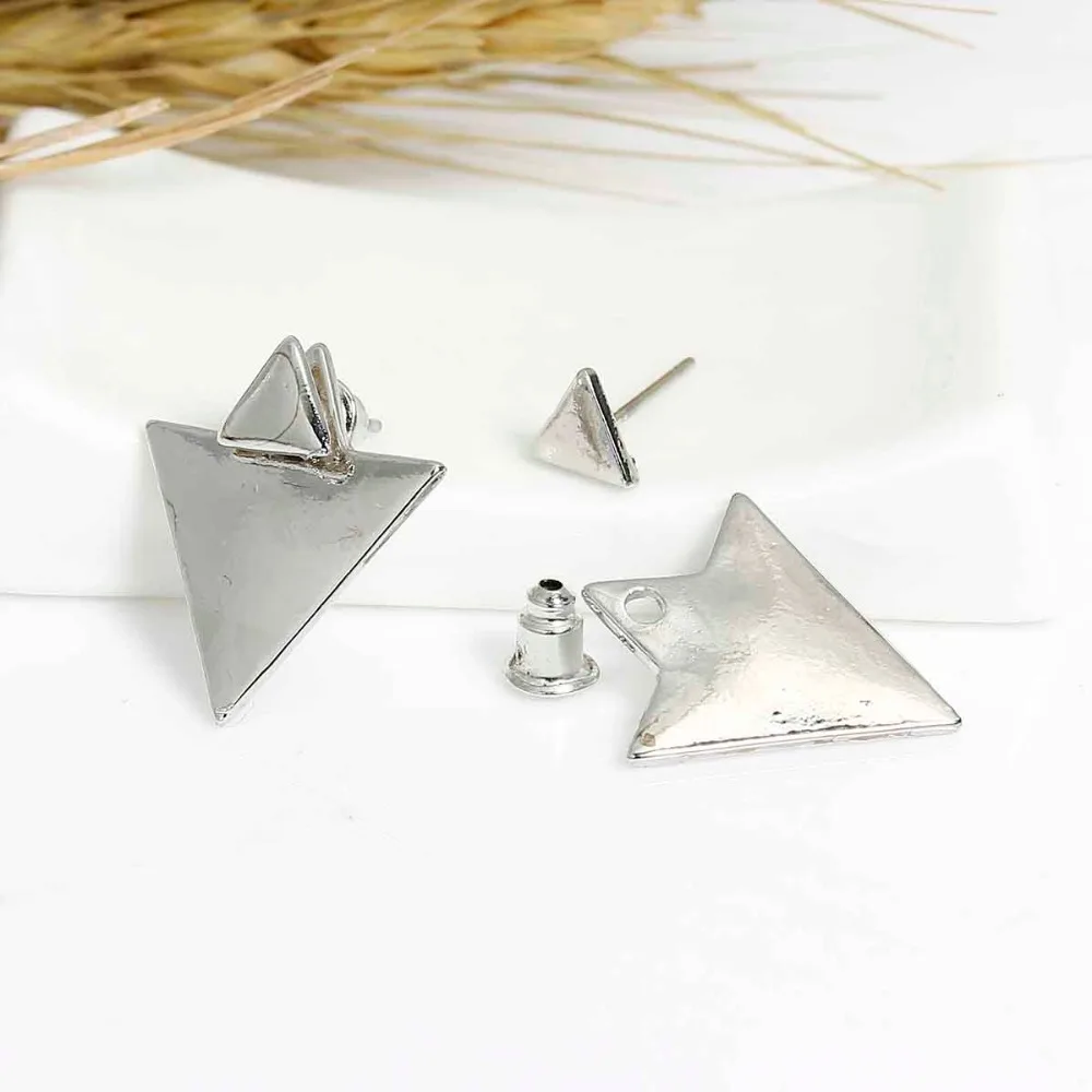 Doreenbeads Треугольники Серьги Панк ювелирные изделия гвоздики уха куртка для женщин
