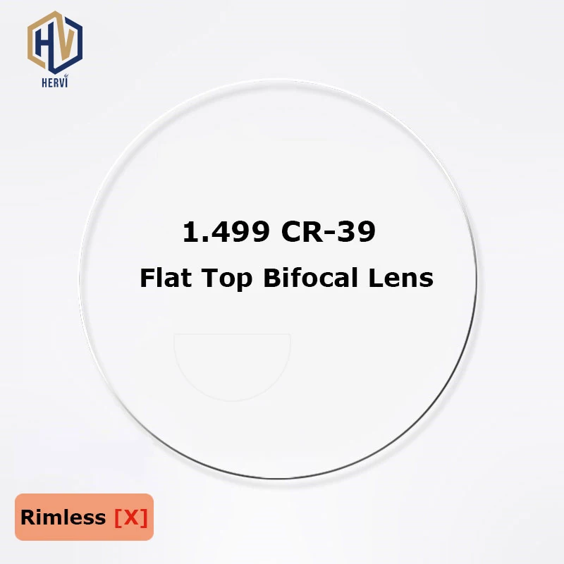 

1.499 CR-39 Flat Top Bifocal Prescription Glasses Optical Lenses Customized Round Top Bifocal Optical Spectacles Lenses 2 Pcs