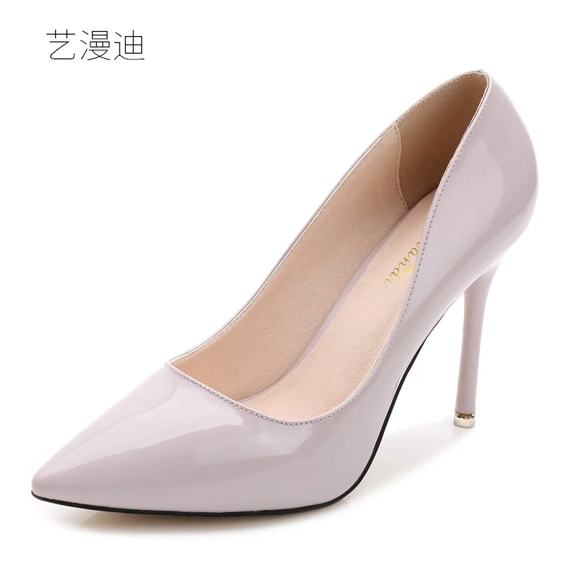 

2018 Plus Small Size 30-43 Patent Leather Sexy High Heels for Women's Pumps with Shoes Woman Wedding Dress Ladies Party Evening
