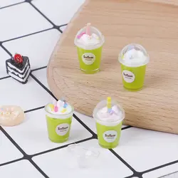 Милый кукольный домик Миниатюрный стакан чашки для мороженого Набор Модель ролевые игры мини еда мини Полимерная чашка Моделирование