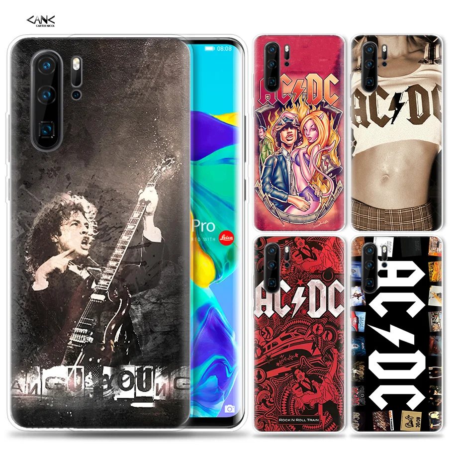 

Case for Huawei P30 P20 P10 P9 Mate 10 20 Lite Pro Mobile Cell Phone Bag P Smart Z 2019 Plus ACDC Rock Ac DC Angus young P8 P30P