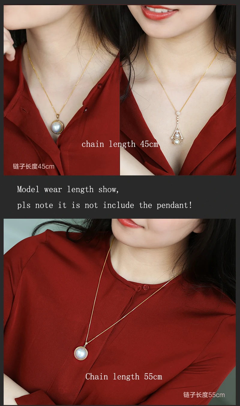 Sinya 18k Au750 gold necklace Chain DIY Multifunctional Pendant necklace for Mum women girls lover Y style adjustable chain (11)