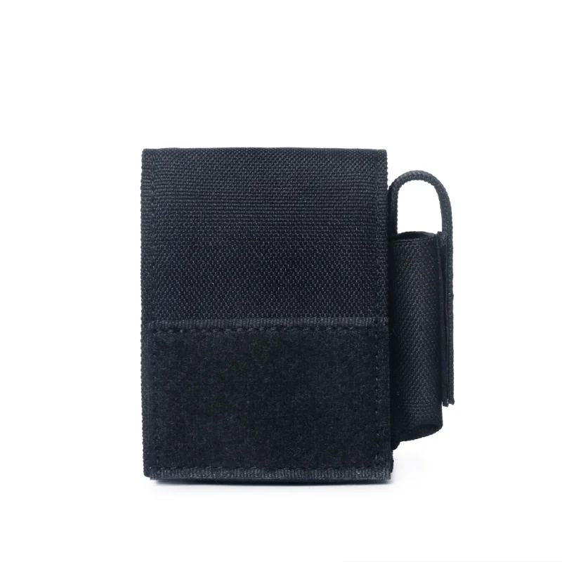 Открытый сигаретный телефон охотничий висячий чехол прочный водонепроницаемый портативный на молнии molle поясная сумка - Цвет: Черный цвет